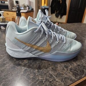 Nike Athletic Shoes in Light Blue and Gold